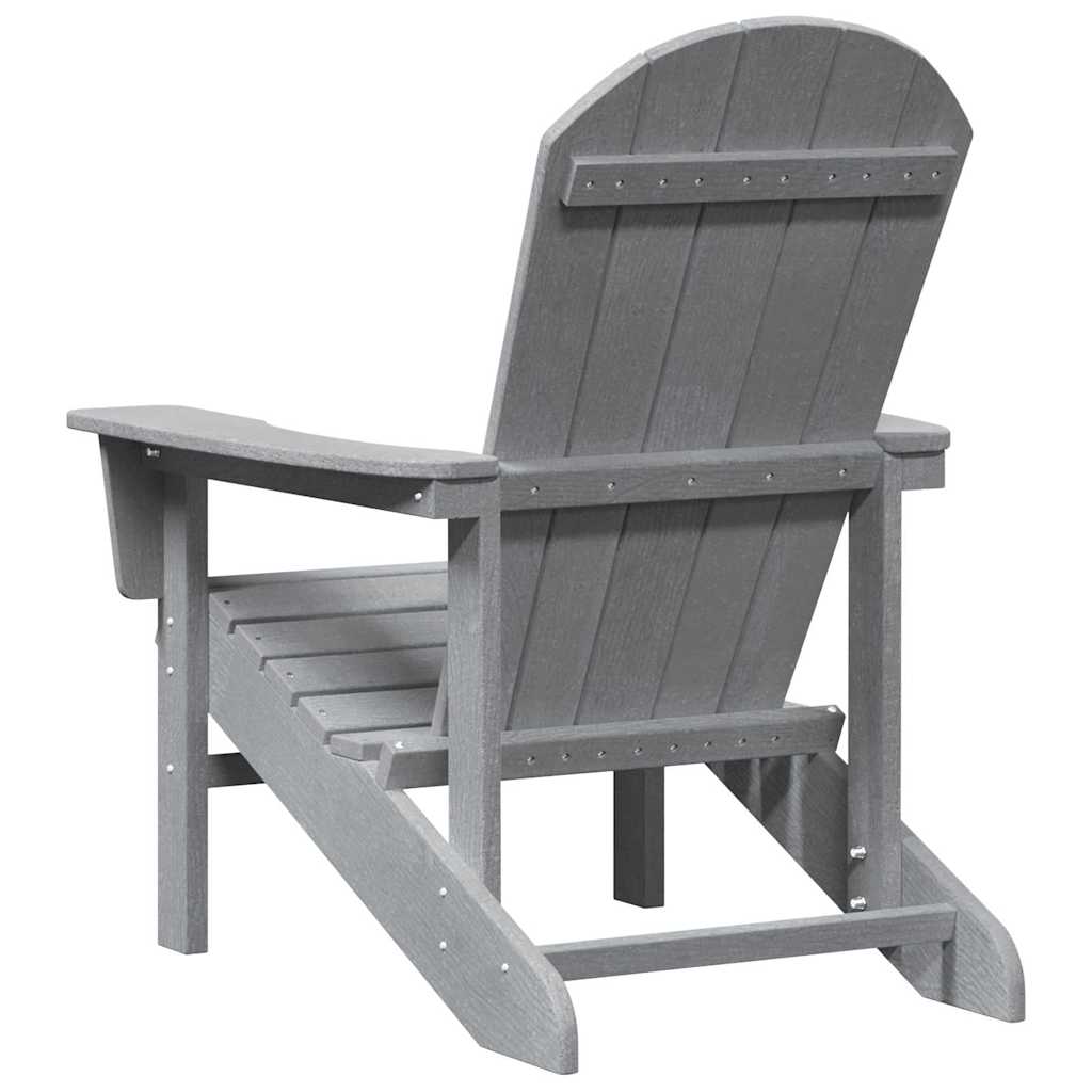 Adirondack-Stoel 82 X 74 X 92 Cm Hdpe Lichtgrijs zonder voetensteun