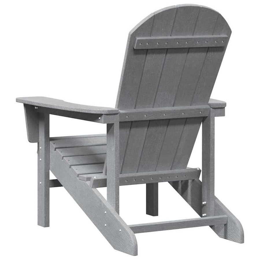 Adirondack-Stoel 82 X 74 X 92 Cm Hdpe Lichtgrijs zonder voetensteun