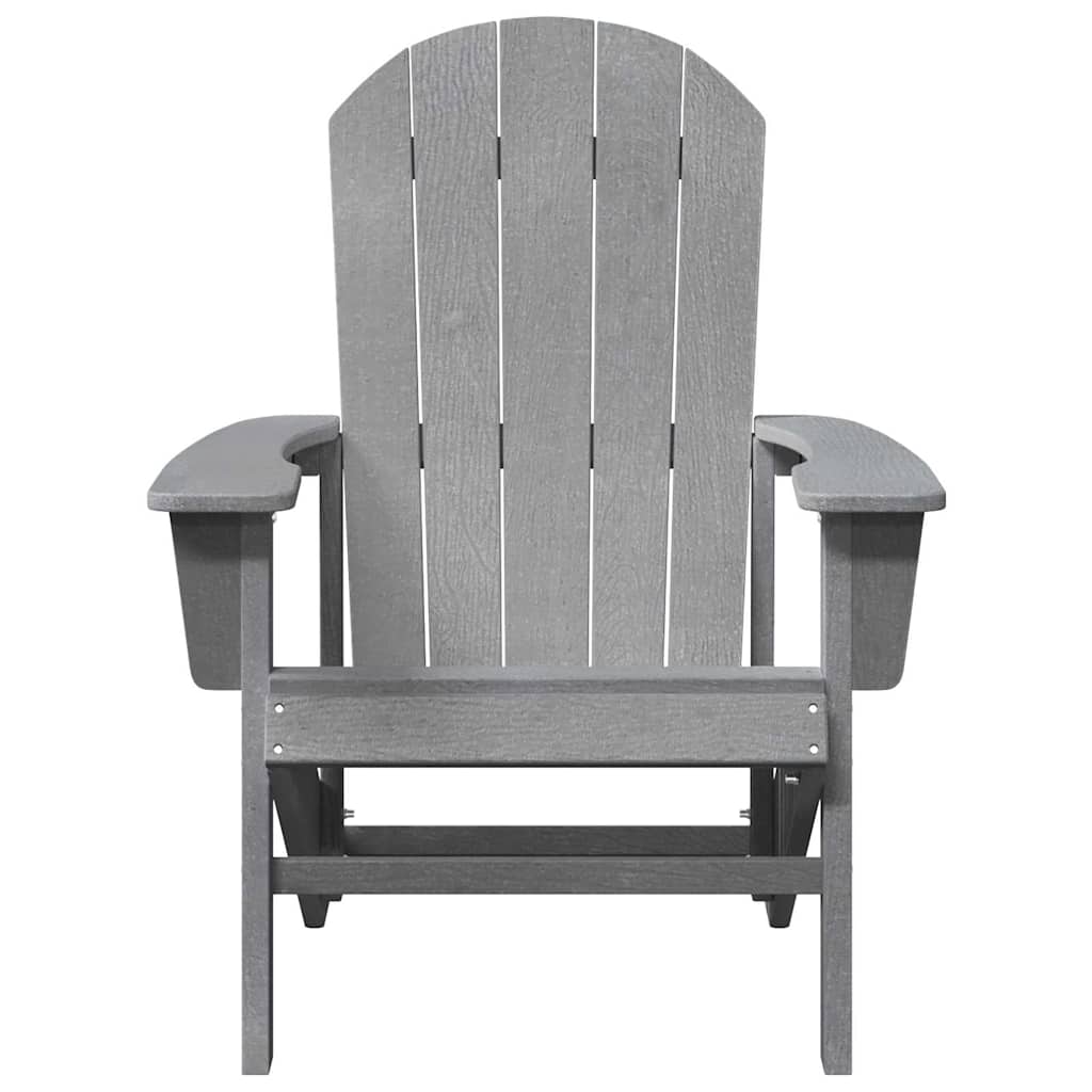 Adirondack-Stoel 82 X 74 X 92 Cm Hdpe Lichtgrijs zonder voetensteun