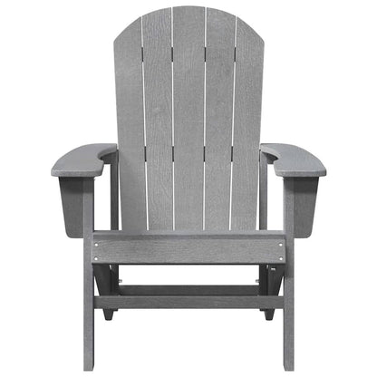 Adirondack-Stoel 82 X 74 X 92 Cm Hdpe Lichtgrijs zonder voetensteun