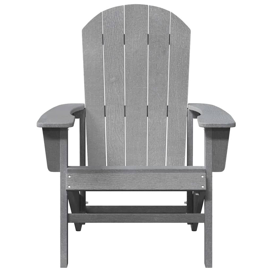 Adirondack-Stoel 82 X 74 X 92 Cm Hdpe Lichtgrijs zonder voetensteun