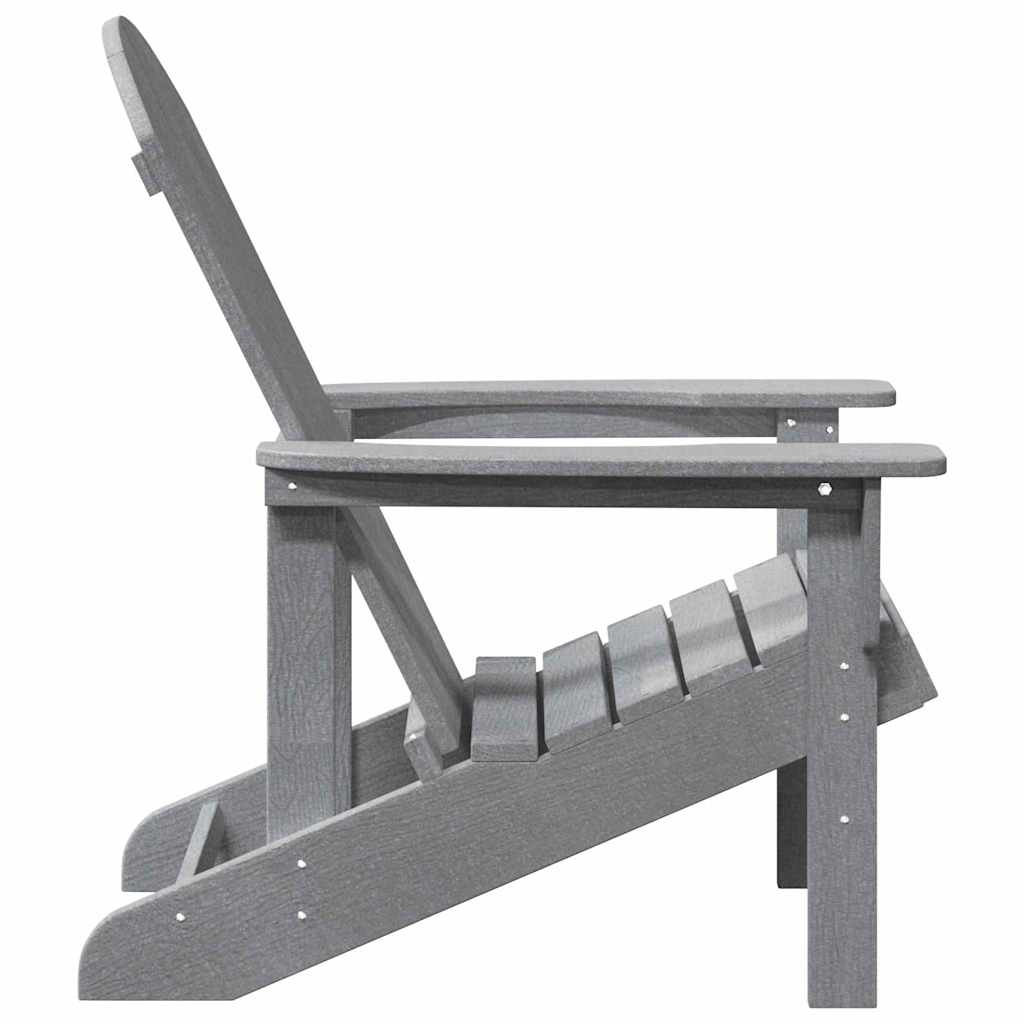 Adirondack-Stoel 82 X 74 X 92 Cm Hdpe Lichtgrijs zonder voetensteun