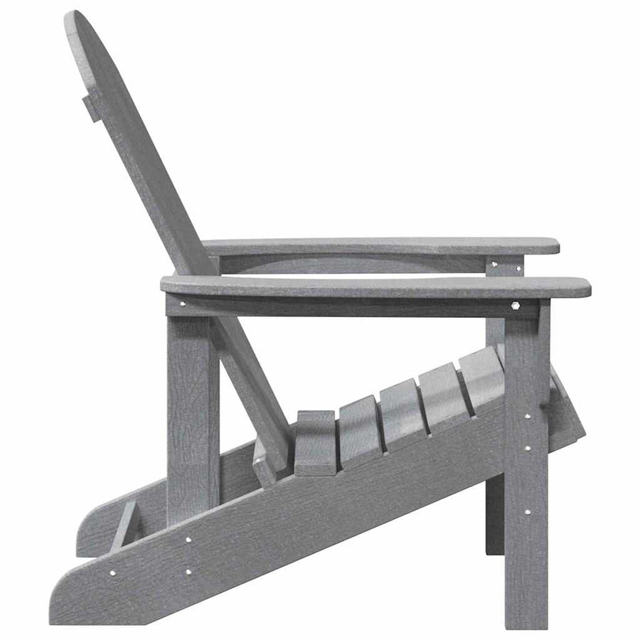 Adirondack-Stoel 82 X 74 X 92 Cm Hdpe Lichtgrijs zonder voetensteun
