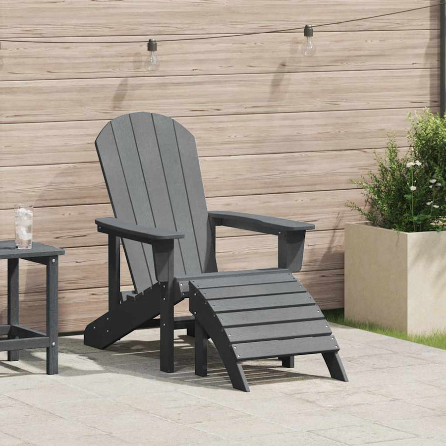 Adirondack-stoel Lichtgrijs 74 x 82 x 92cm HDPE