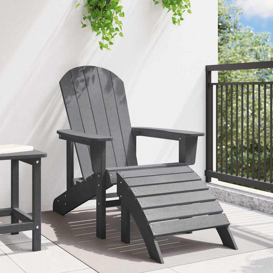 Adirondack-stoel Lichtgrijs 74 x 82 x 92cm HDPE