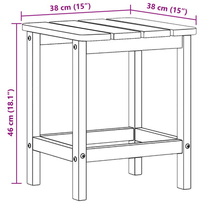 Bijzettafel Wit 38 x 38 x 46 cm Polyetheen