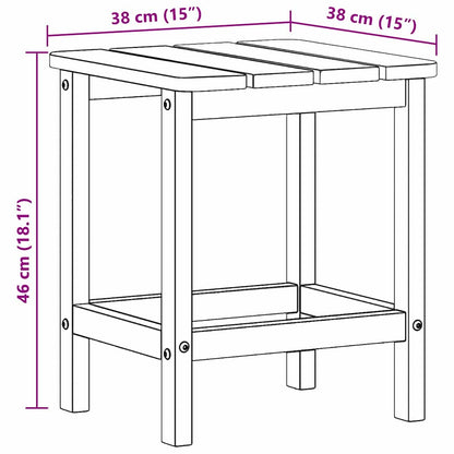 Adirondack Zij Tafel Lichtgrijs 38 x 38 x 46 cm HDPE