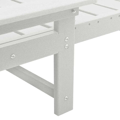 Ligstoel Wit 195,5 x 53 x 98,5 cm HDPE