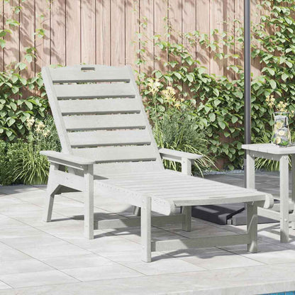Ligstoel Wit 195,5 x 53 x 98,5 cm HDPE
