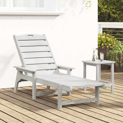 Ligstoel Wit 195,5 x 53 x 98,5 cm HDPE