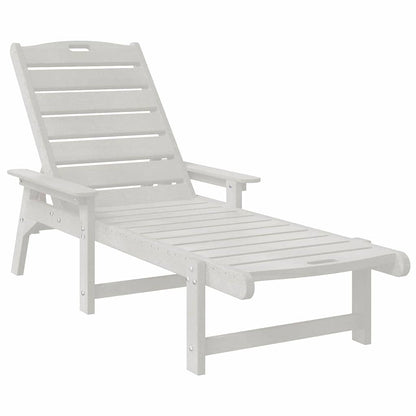 Ligstoel Wit 195,5 x 53 x 98,5 cm HDPE