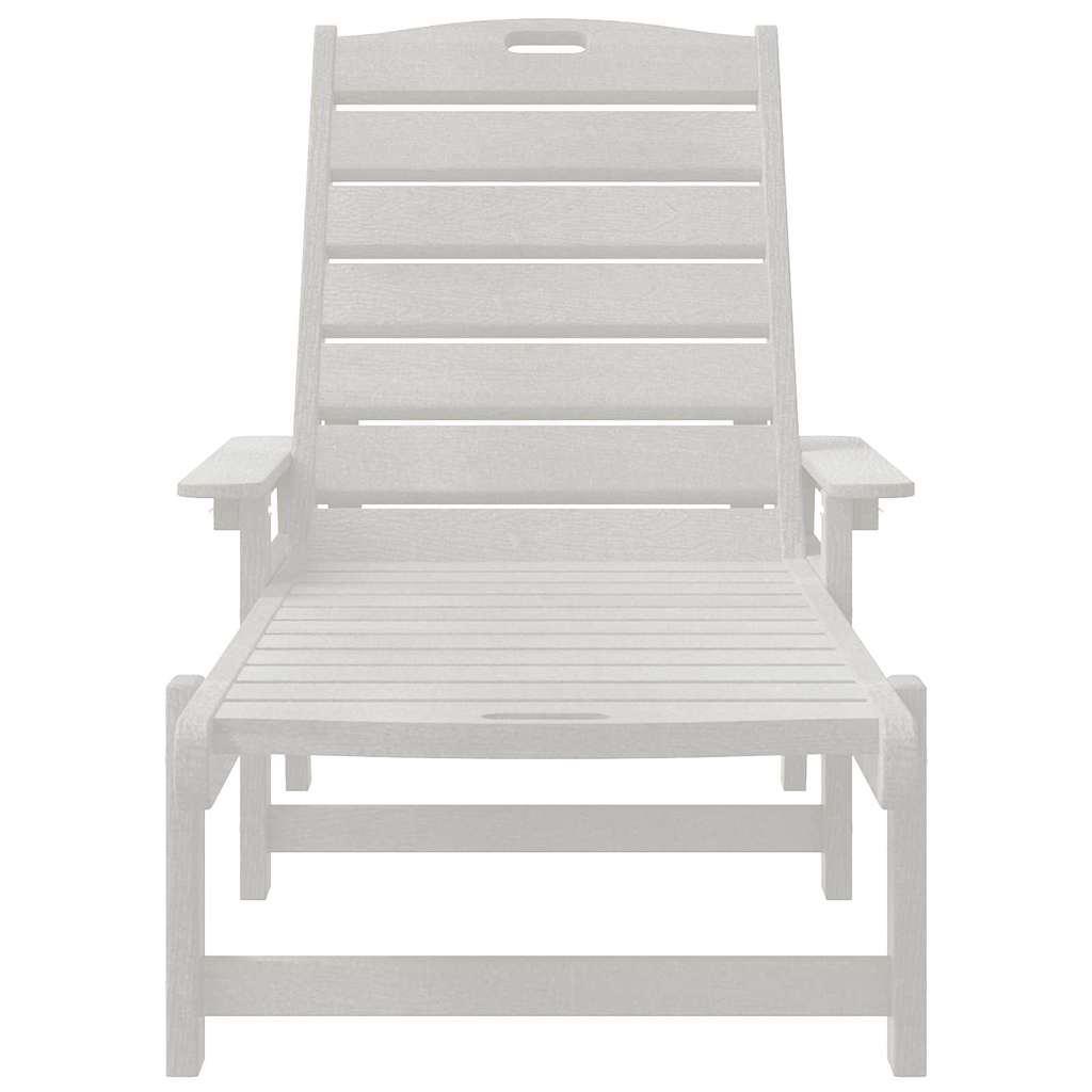 Ligstoel Wit 195,5 x 53 x 98,5 cm HDPE
