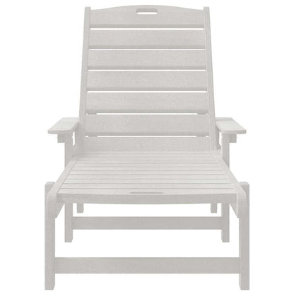 Ligstoel Wit 195,5 x 53 x 98,5 cm HDPE