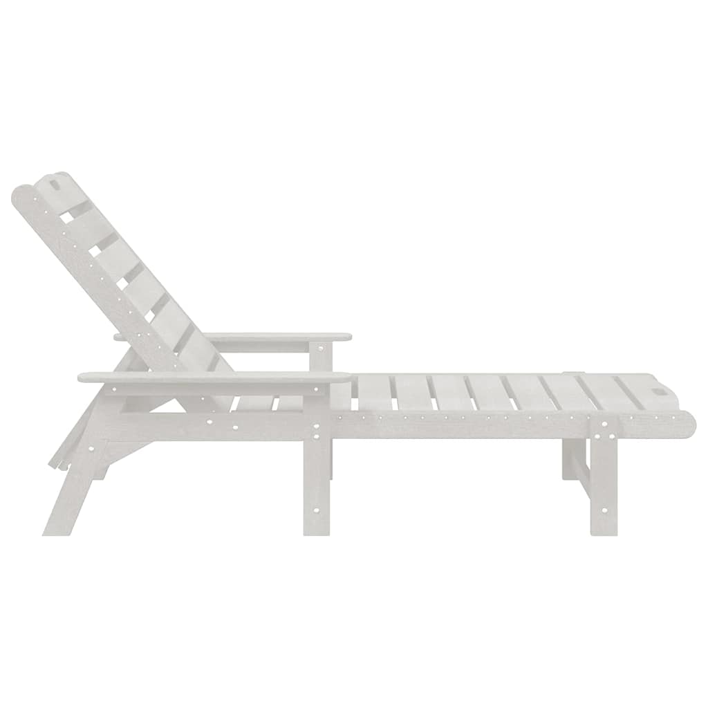 Ligstoel Wit 195,5 x 53 x 98,5 cm HDPE