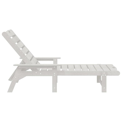 Ligstoel Wit 195,5 x 53 x 98,5 cm HDPE