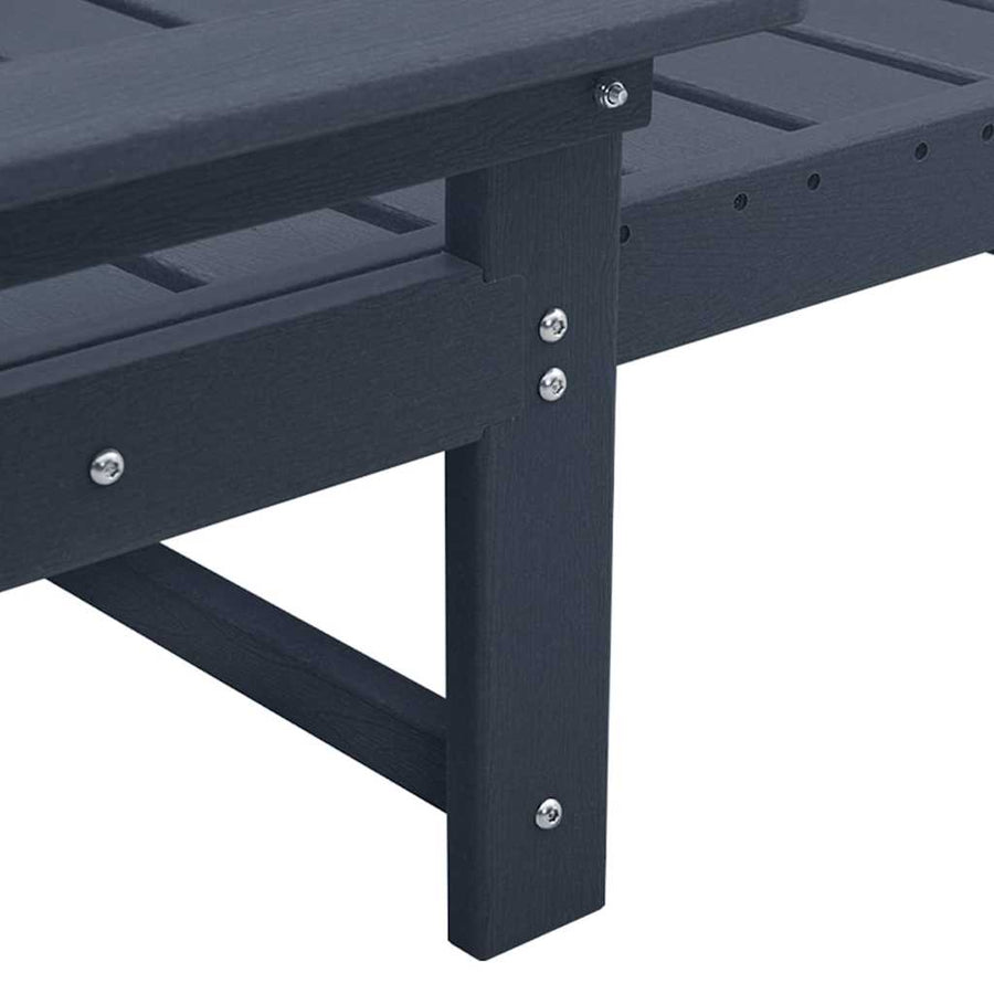 Ligstoel Marineblauw 195,5 x 53 x 98,5 cm HDPE