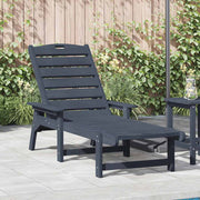 Ligstoel marineblauw 195,5x53x98,5 cm HDPE