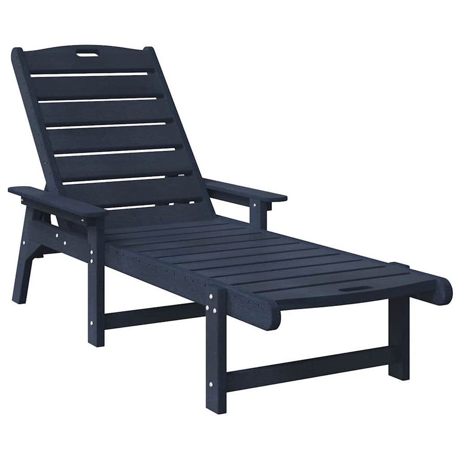 Ligstoel Marineblauw 195,5 x 53 x 98,5 cm HDPE