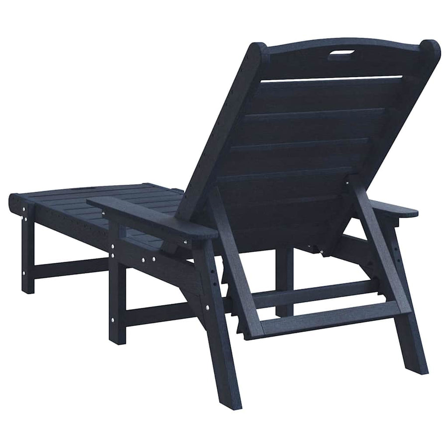Ligstoel Marineblauw 195,5 x 53 x 98,5 cm HDPE