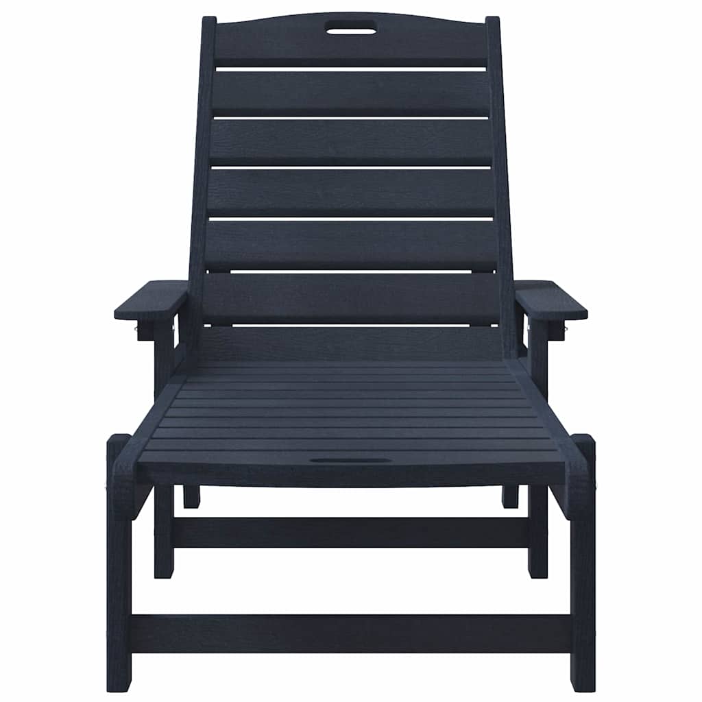 Ligstoel Marineblauw 195,5 x 53 x 98,5 cm HDPE