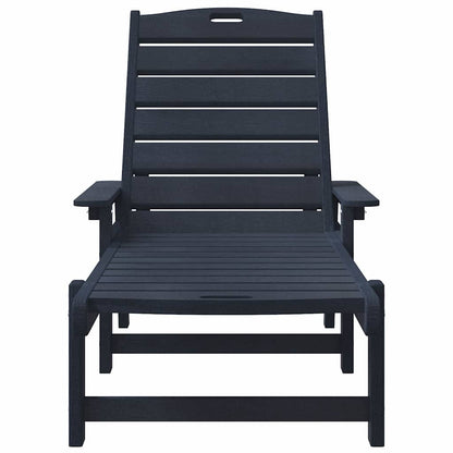 Ligstoel Marineblauw 195,5 x 53 x 98,5 cm HDPE