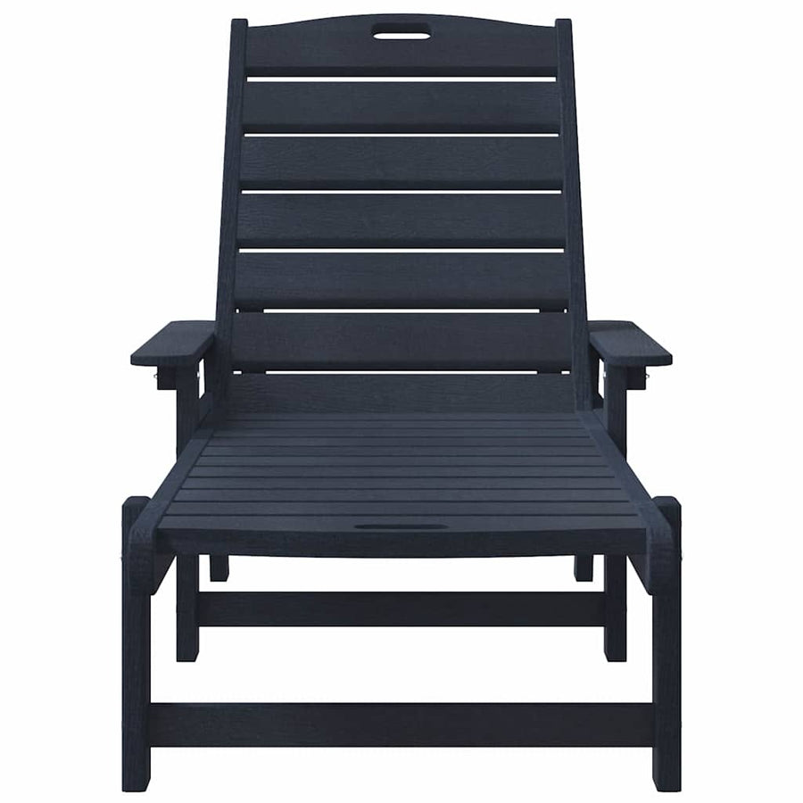 Ligstoel Marineblauw 195,5 x 53 x 98,5 cm HDPE
