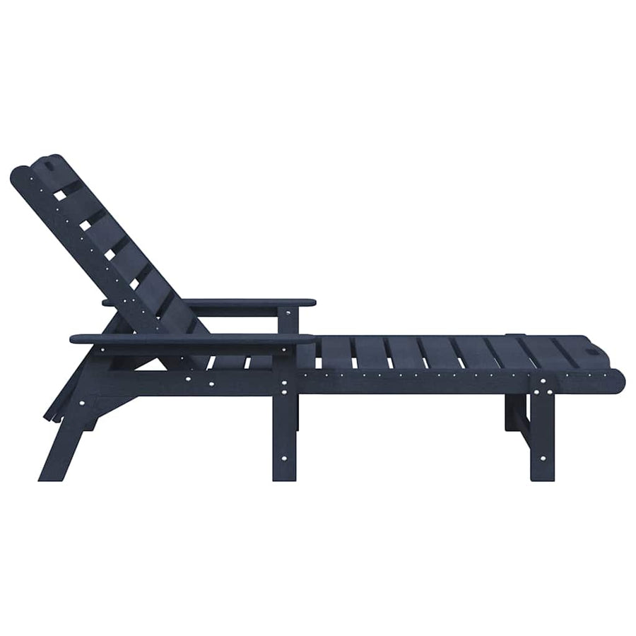 Ligstoel Marineblauw 195,5 x 53 x 98,5 cm HDPE