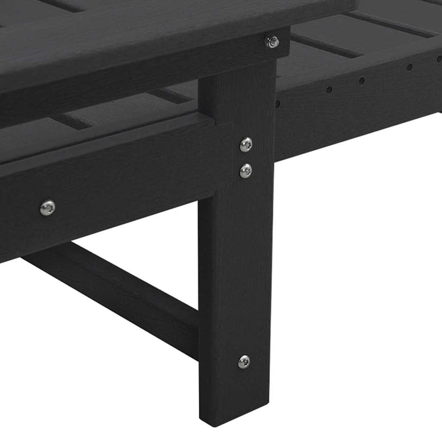 Ligstoel Zwart 195,5 x 53 x 98,5 cm HDPE