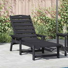 Lounger Black 195.5 x 53 x 98.5 cm HDPE