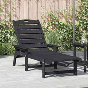 Ligstoel 195,5x53x98,5 cm zwart HDPE