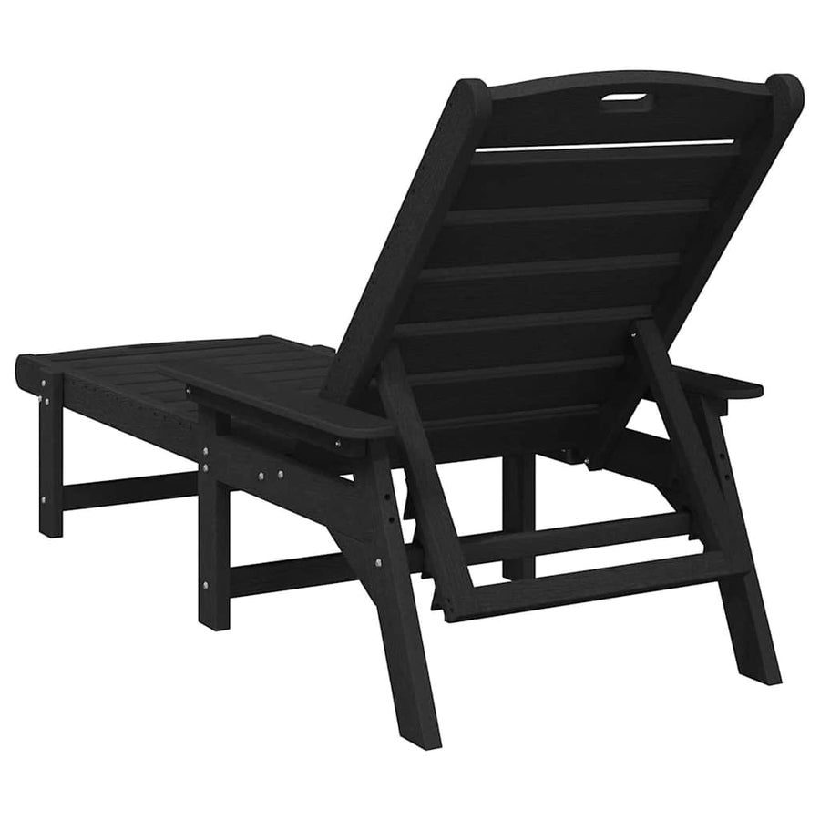 Ligstoel Zwart 195,5 x 53 x 98,5 cm HDPE