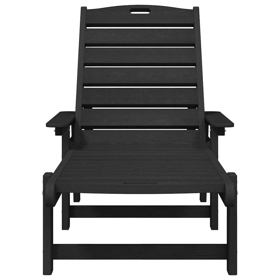 Ligstoel Zwart 195,5 x 53 x 98,5 cm HDPE