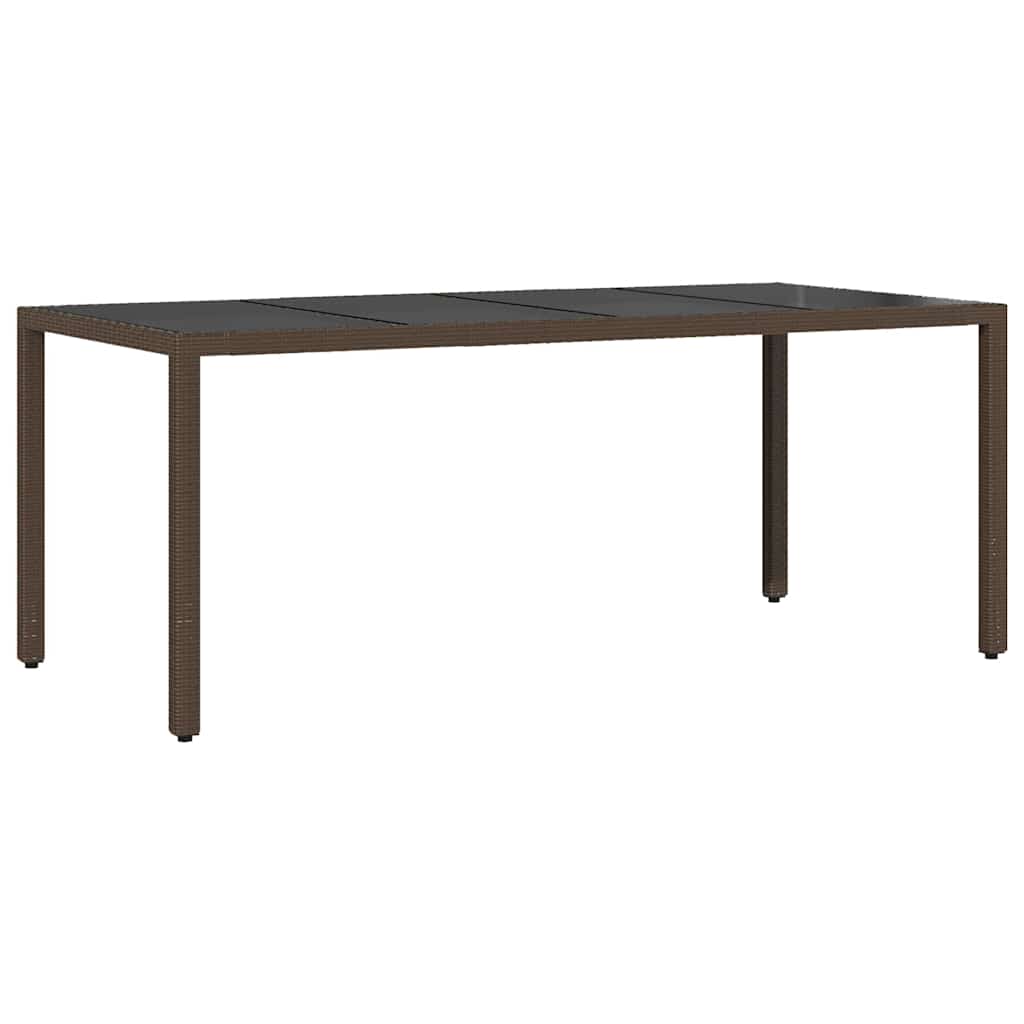 Tuin Eetset 7 pcs Bruin 190 x 90 x 75 cm Poly rattan