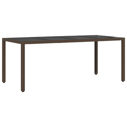 Tuin Eetset 7 pcs Bruin 190 x 90 x 75 cm Poly rattan