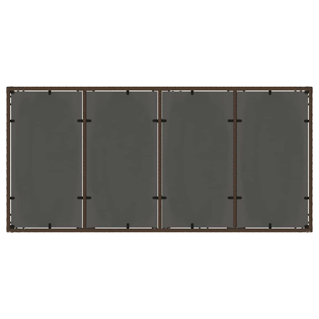 Tuin Eetset 7 pcs Bruin 190 x 90 x 75 cm Poly rattan