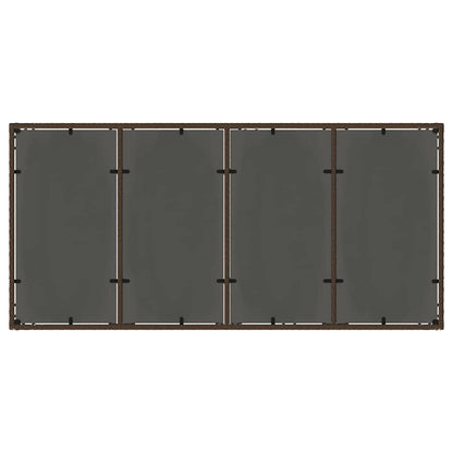 Tuin Eetset 7 pcs Bruin 190 x 90 x 75 cm Poly rattan