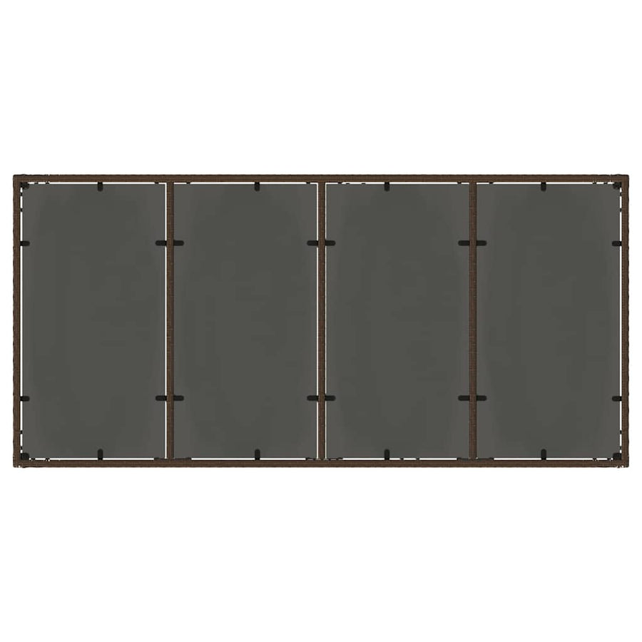 Tuin Eetset 7 pcs Bruin 190 x 90 x 75 cm Poly rattan