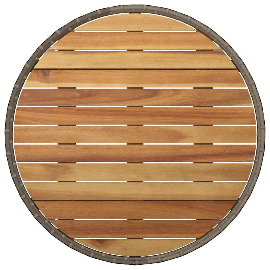 Tuin Eetset 5 pcs Grijs Poly riet