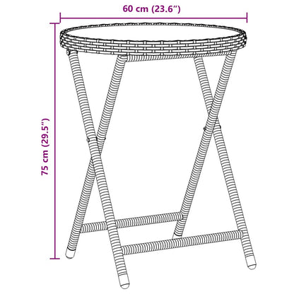 Tuin Bistro Set 3 Pcs Poly Rattan Zwart en crèmewit