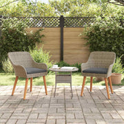 Tuinstoel poly rattan zwart 62,5x55x82 cm