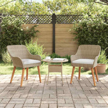 Tuinstoel Met Kussen 2 Pcs 62,5 X 55 X 82 Cm Poly Rattan Beige