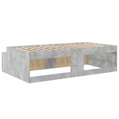 Bedframe met lade Beton Grijs 100 x 200 cm Bewerkt hout