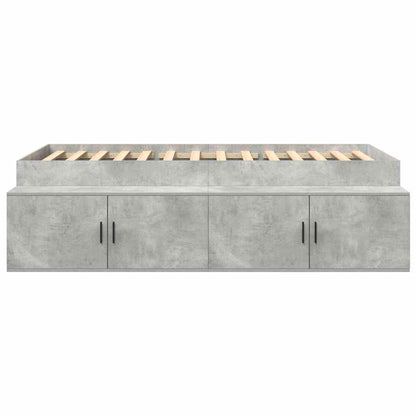 Bedframe met lade Beton Grijs 100 x 200 cm Bewerkt hout