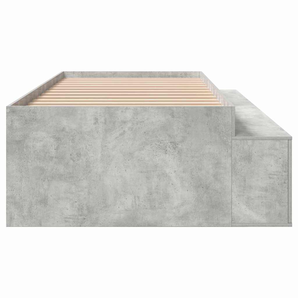 Bedframe met lade Beton Grijs 100 x 200 cm Bewerkt hout