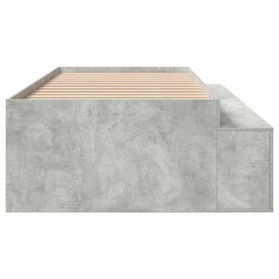 Bedframe met lade Beton Grijs 100 x 200 cm Bewerkt hout