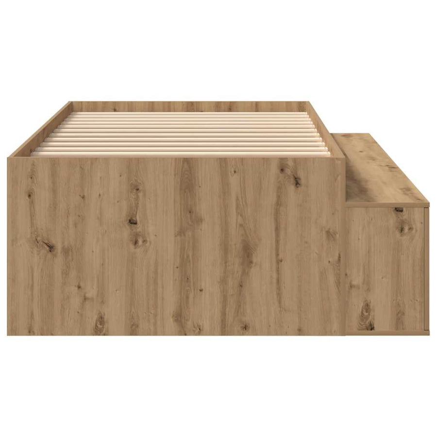 Bedframe met lade Artisan Eiken 100 x 200 cm Bewerkt hout