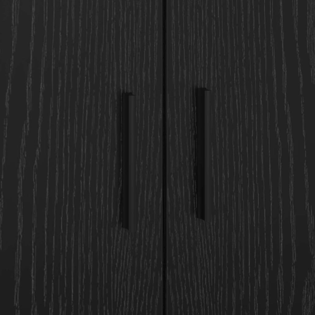 Bedframe met lade Zwart Eiken 90 x 190 cm Bewerkt hout