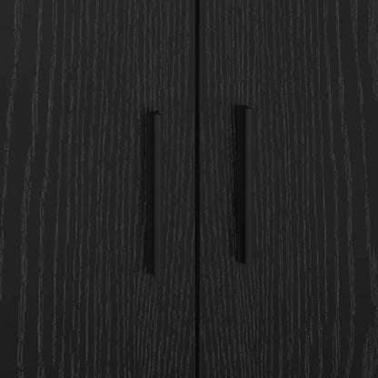 Bedframe met lade Zwart Eiken 90 x 190 cm Bewerkt hout