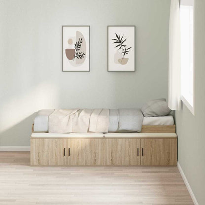 Bedframe met lade Sonoma Eiken 90 x 190 cm Bewerkt hout