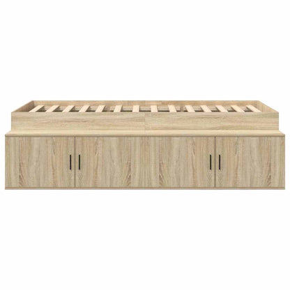 Bedframe met lade Sonoma Eiken 90 x 190 cm Bewerkt hout